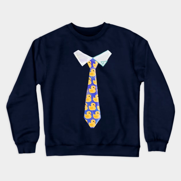 Ducky tie Crewneck Sweatshirt by Susi V